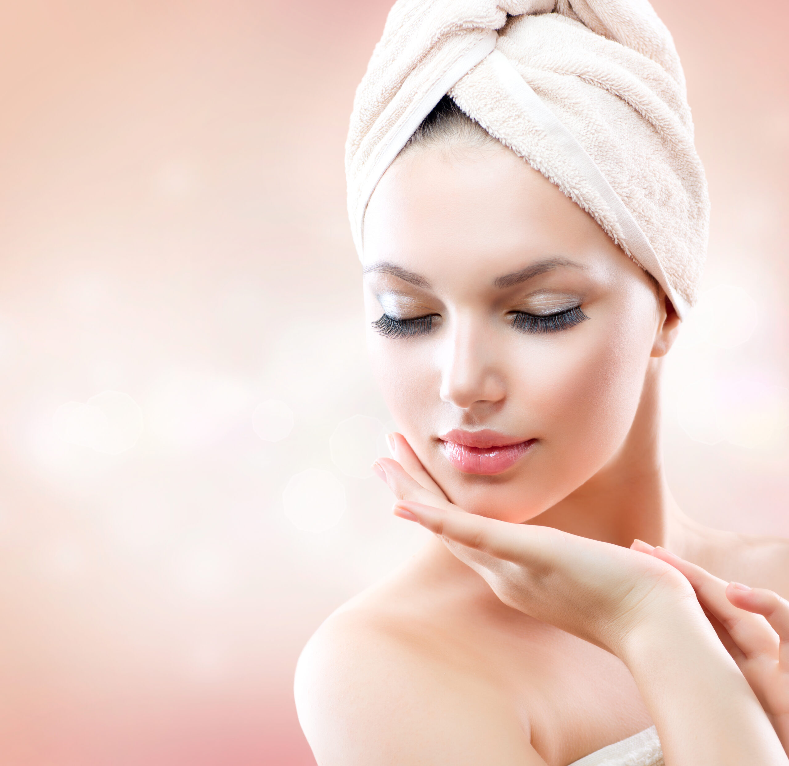 Woman Touching Her Face